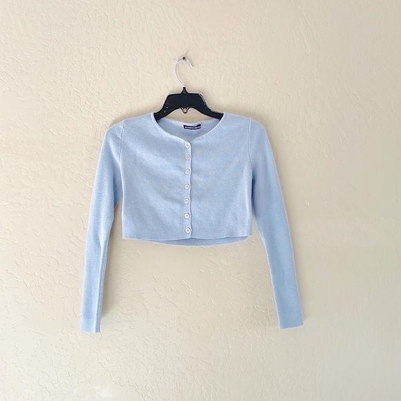 Brandy Melville Blue Button Up Caridgan Sweater‎ - Picture 1 of 8